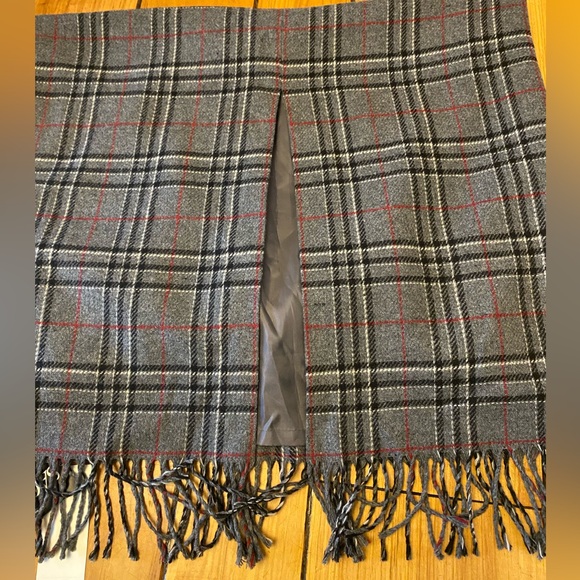 Vintage Sag Harbor Plaid Wool Blend Tassel Skirt Women's Size 14 - NWT - Picture 2 of 8